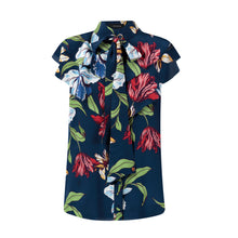 Load image into Gallery viewer, Pussy-Bow Sleeveless Shirt