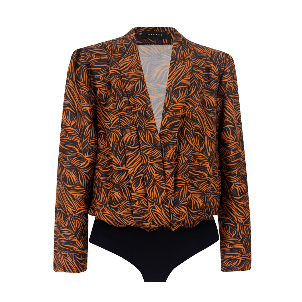 Pleated Bodysuit