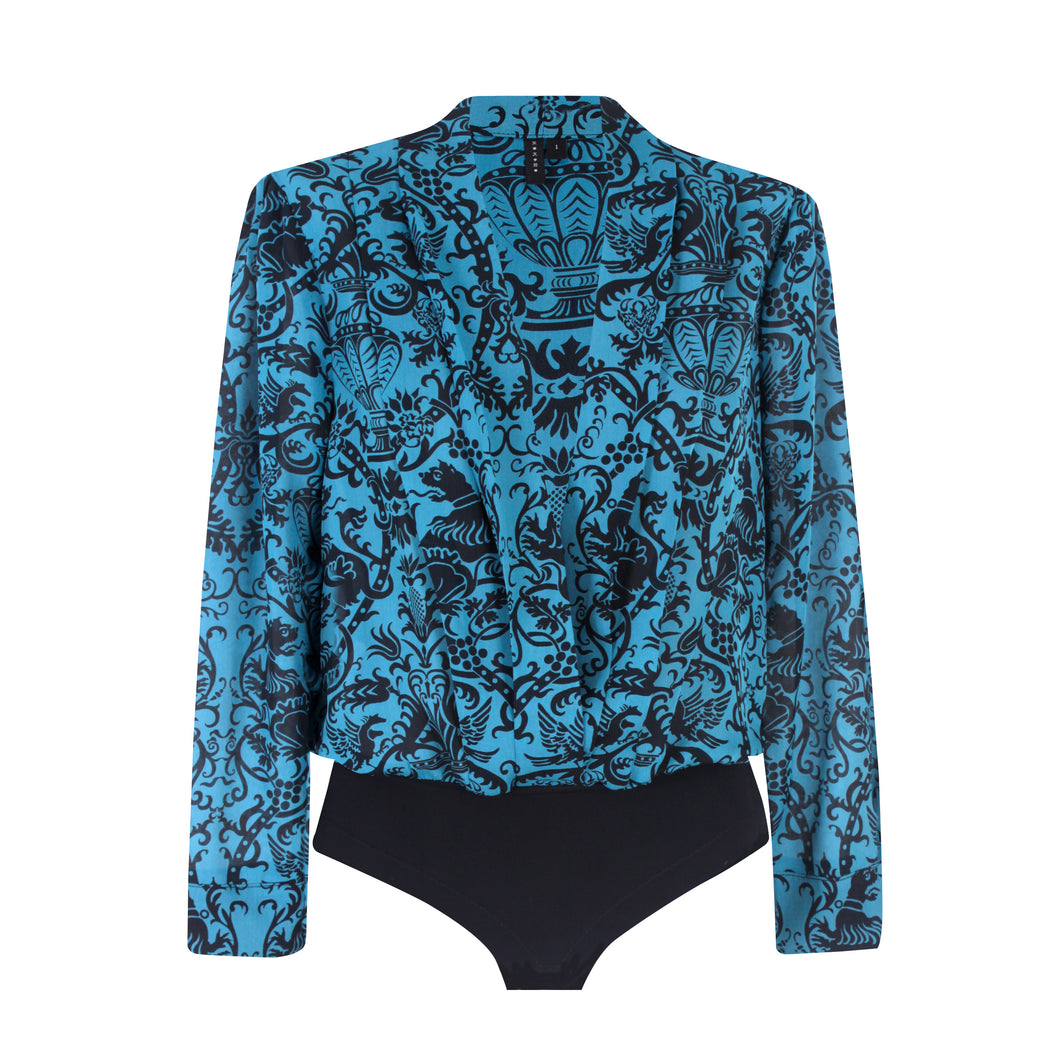 Pleated Bodysuit
