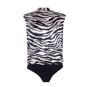 Pleated Sleeveless Bodysuit
