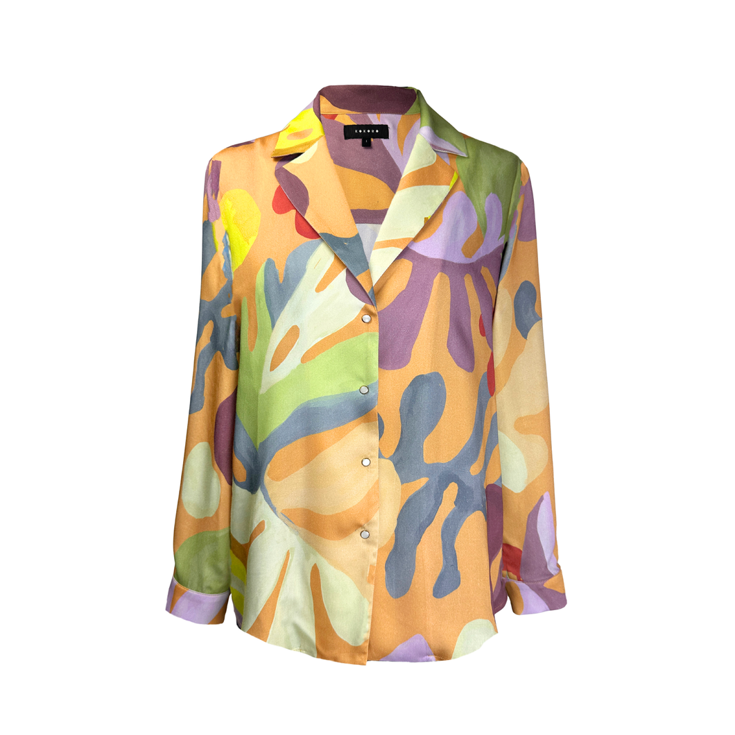 Notched Collar Shirt