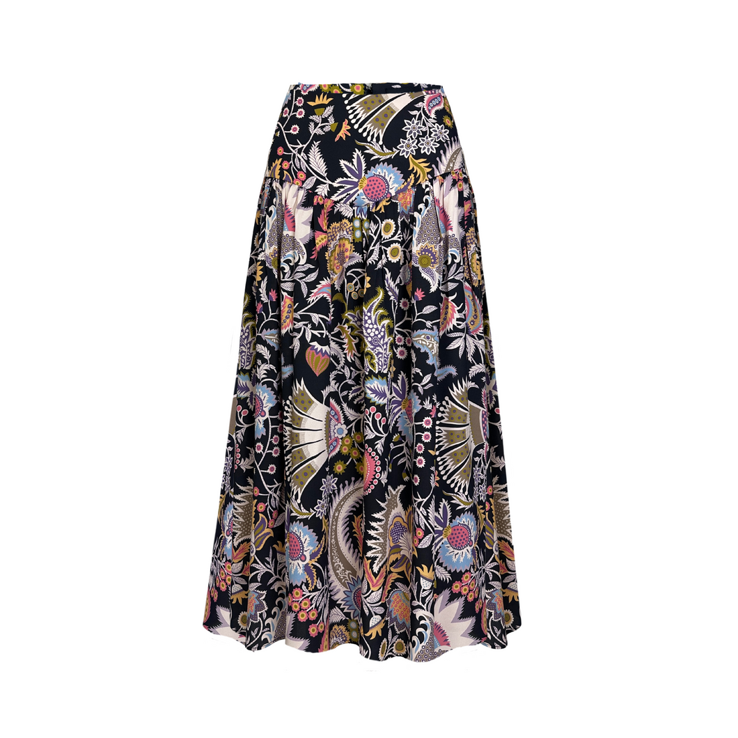 Ruffled Midi Skirt
