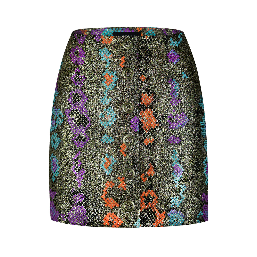 Button Mini Skirt