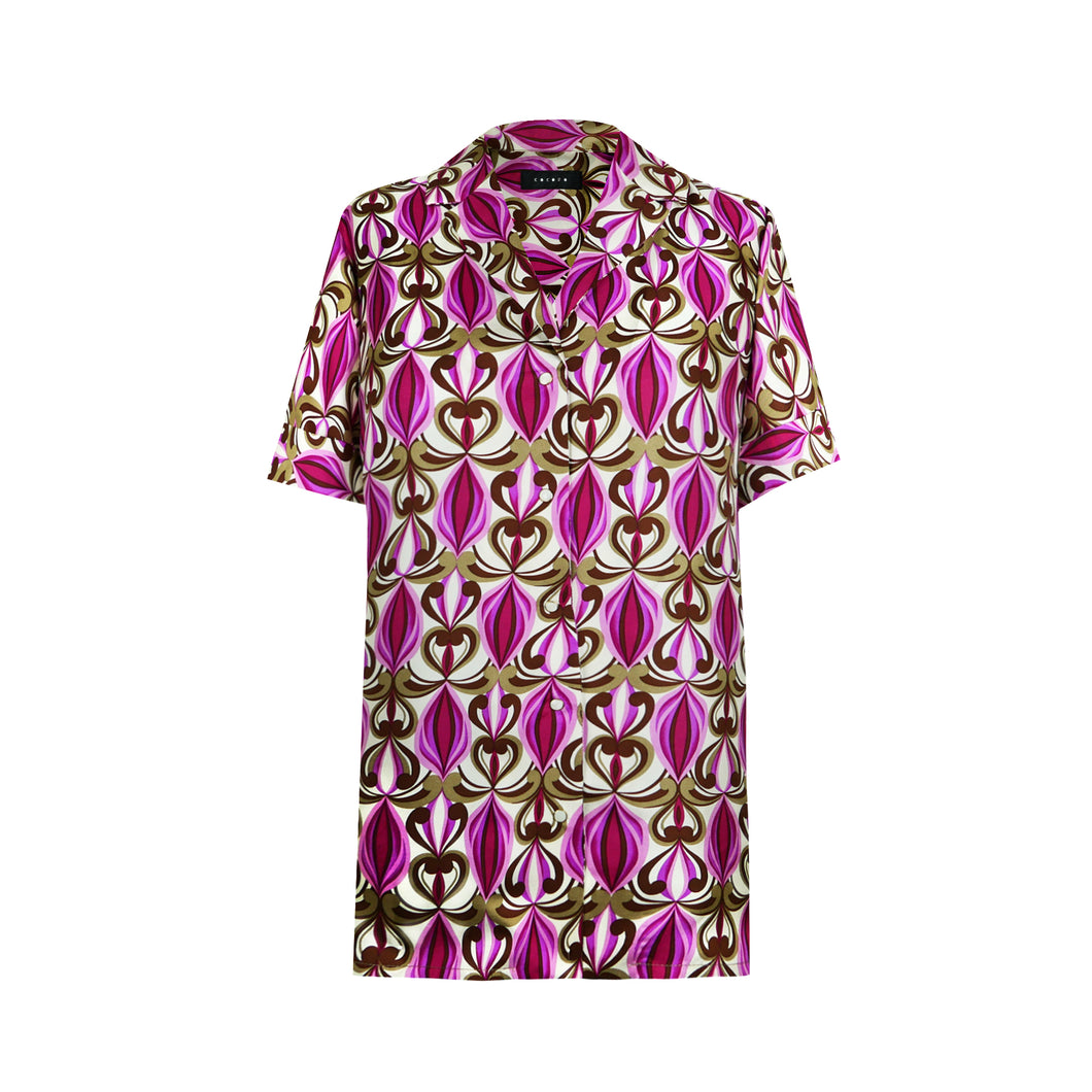 Notched Collar Shirt
