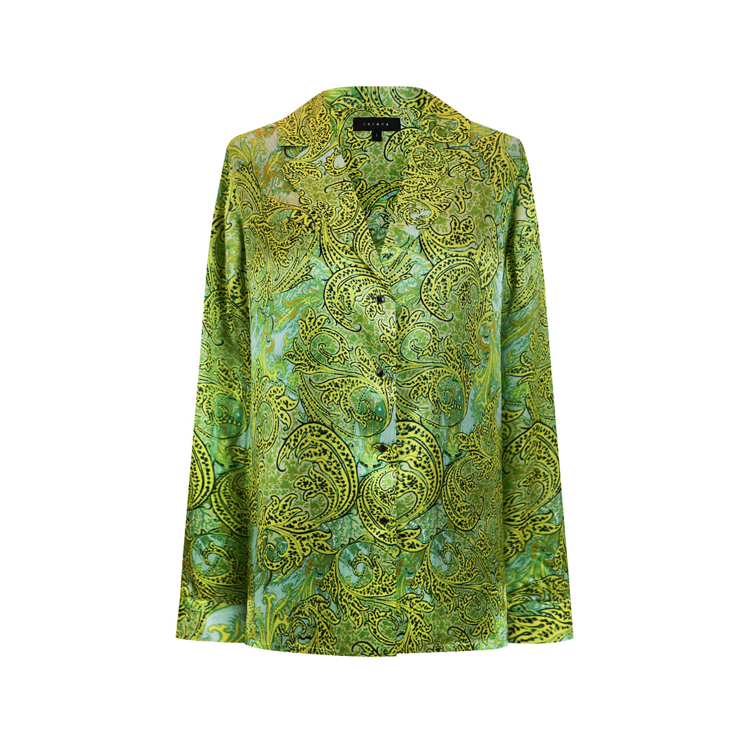 Notched Collar Shirt